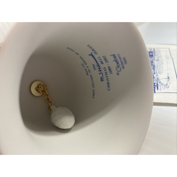 Hummel 1989 Christmas Bell Ride into Christmas 1st Edition Vintage NEW in box - Picture 9 of 13